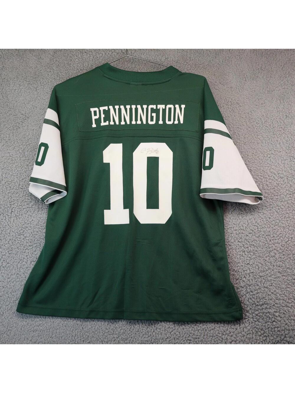 New York Jets Jersey NFL Reebok Jersey Signed Pennington #10
